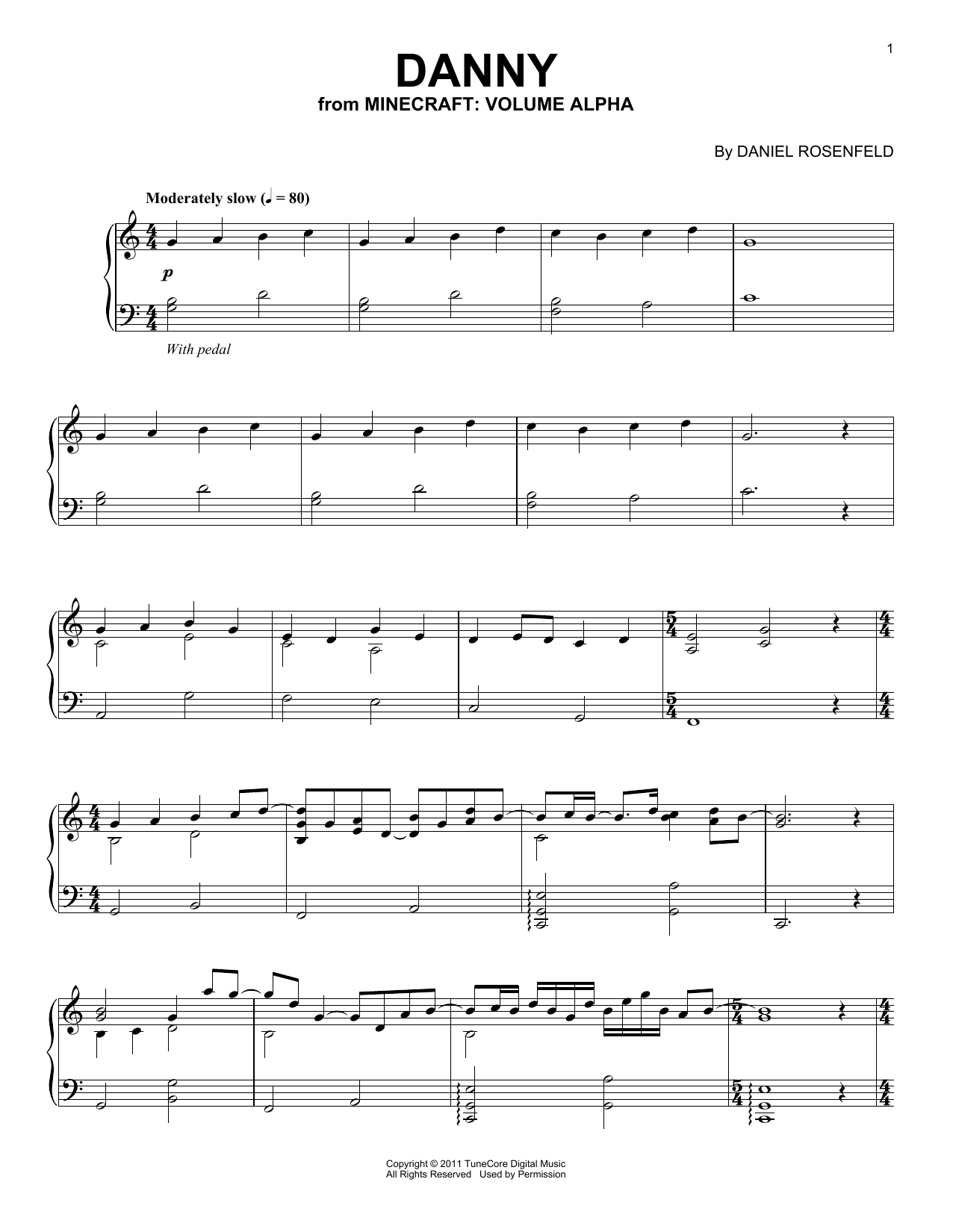 Download C418 Danny (from Minecraft) Sheet Music