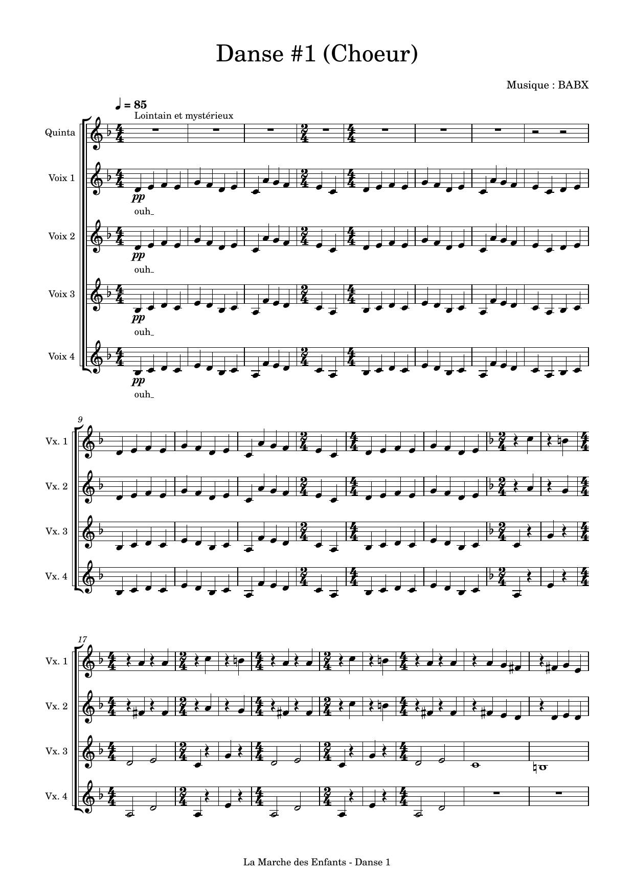 David Babin (Babx) Danse 1 sheet music notes printable PDF score
