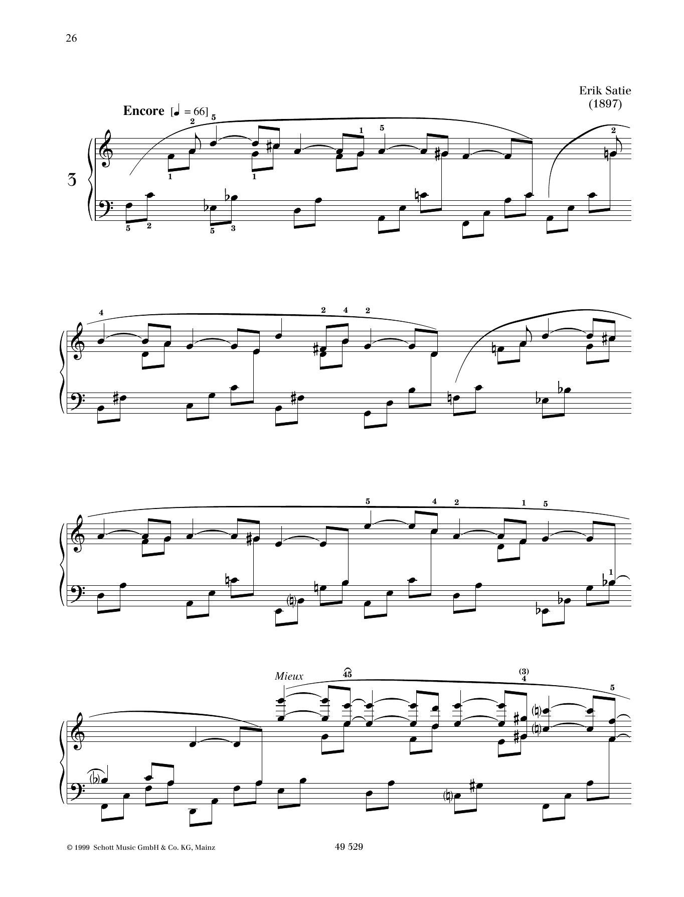 Download Erik Satie Danse de travers No. 3 Sheet Music