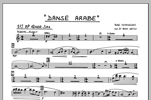 Download Sammy Nestico Danse Arabe - 1st Bb Tenor Saxophone Sheet Music
