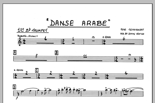 Download Sammy Nestico Danse Arabe - 1st Bb Trumpet Sheet Music