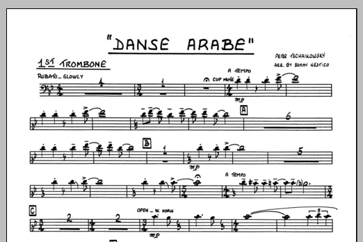 Download Sammy Nestico Danse Arabe - 1st Trombone Sheet Music