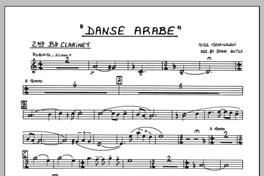 Download Sammy Nestico Danse Arabe - 2nd Bb Clarinet Sheet Music