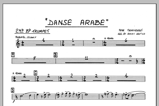 Download Sammy Nestico Danse Arabe - 2nd Bb Trumpet Sheet Music