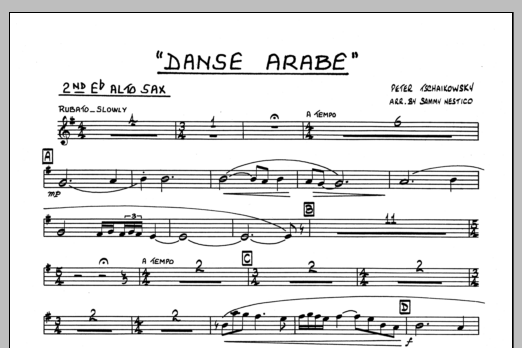 Download Sammy Nestico Danse Arabe - 2nd Eb Alto Saxophone Sheet Music