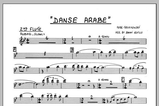 Download Sammy Nestico Danse Arabe - 2nd Flute Sheet Music