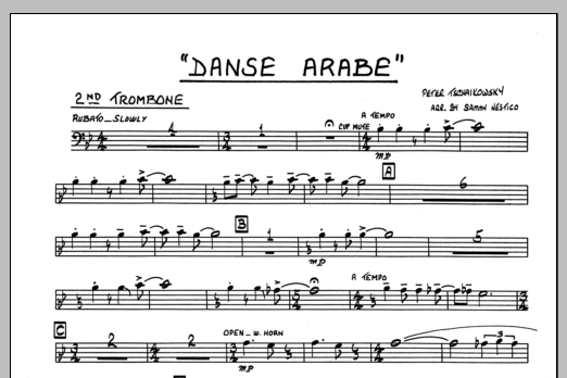 Download Sammy Nestico Danse Arabe - 2nd Trombone Sheet Music