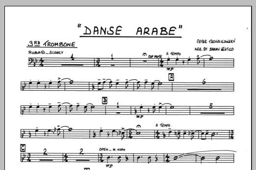 Download Sammy Nestico Danse Arabe - 3rd Trombone Sheet Music