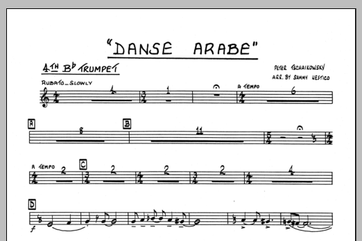 Download Sammy Nestico Danse Arabe - 4th Bb Trumpet Sheet Music