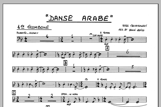 Download Sammy Nestico Danse Arabe - 4th Trombone Sheet Music