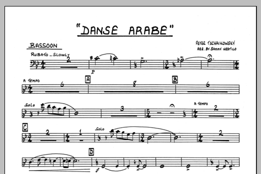 Download Sammy Nestico Danse Arabe - Bassoon Sheet Music