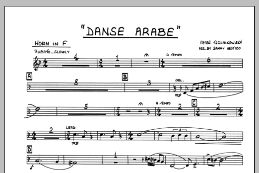 Download Sammy Nestico Danse Arabe - Horn in F Sheet Music