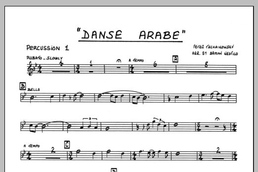Download Sammy Nestico Danse Arabe - Percussion 1 Sheet Music