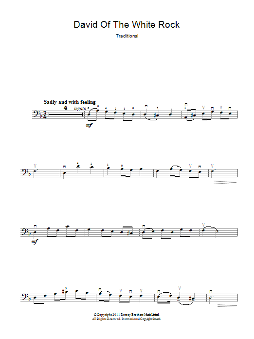 Download Traditional David Of The White Rock Sheet Music