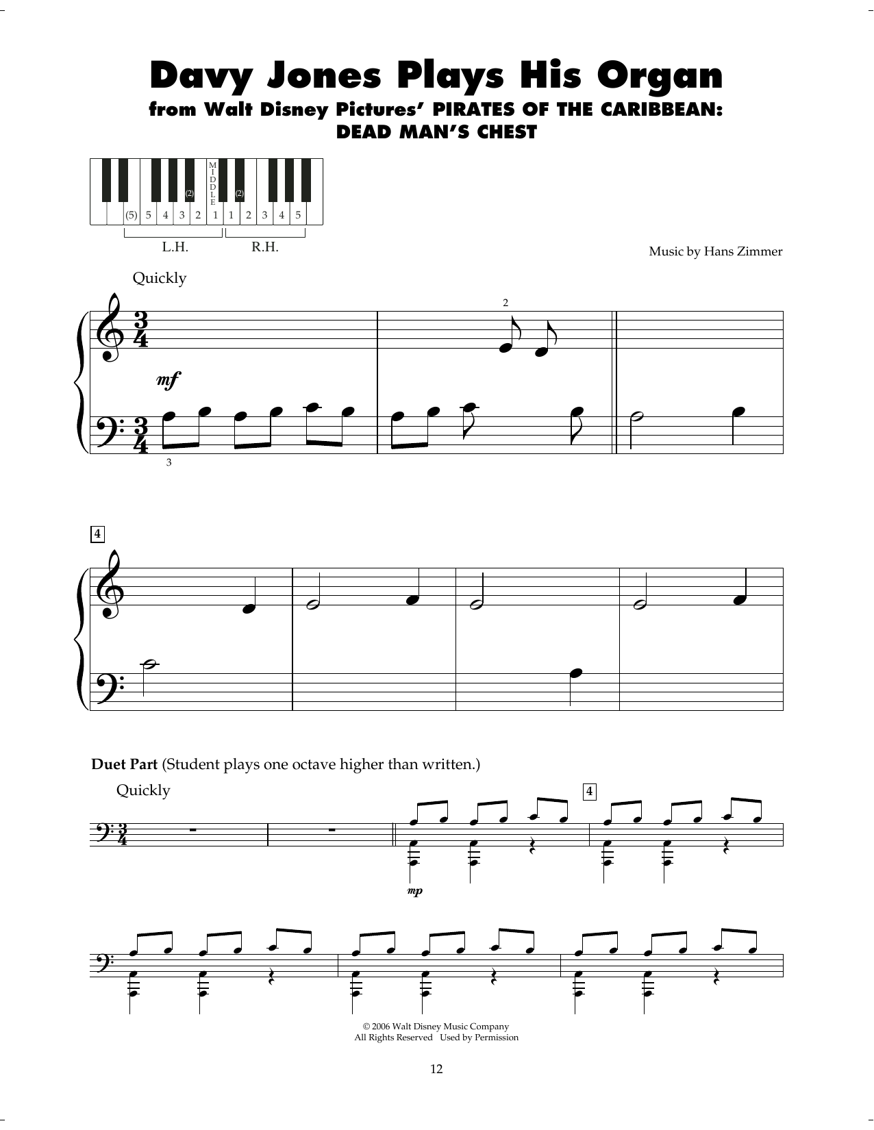 Download Hans Zimmer Davy Jones Plays His Organ (from Pirate Sheet Music