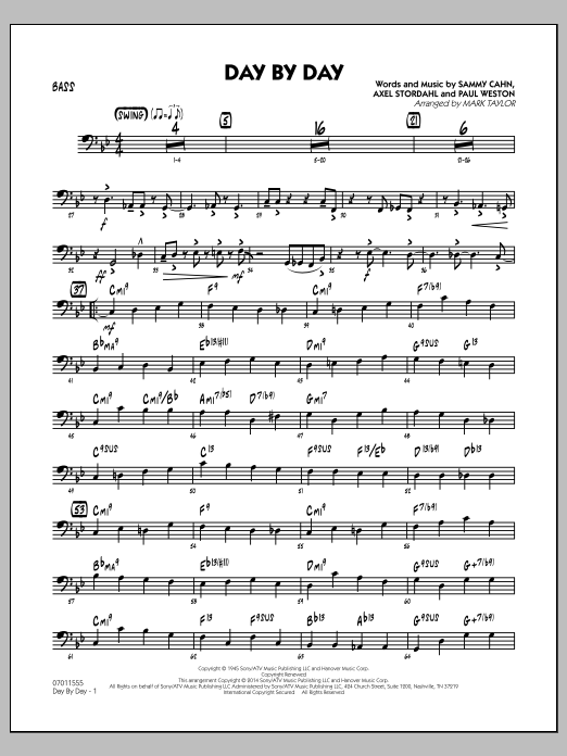 Download Mark Taylor Day by Day - Bass Sheet Music