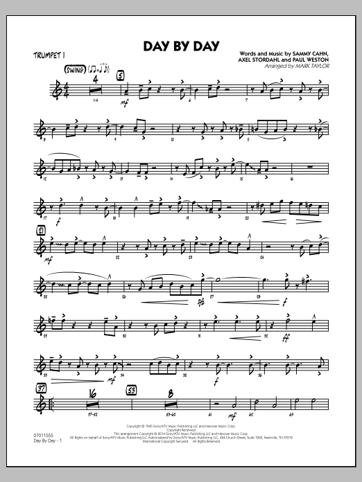 Download Mark Taylor Day by Day - Trumpet 1 Sheet Music