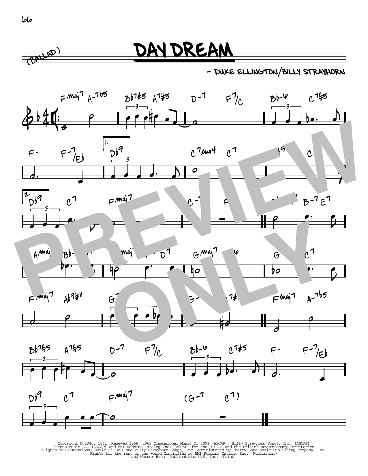 Download Duke Ellington Day Dream Sheet Music