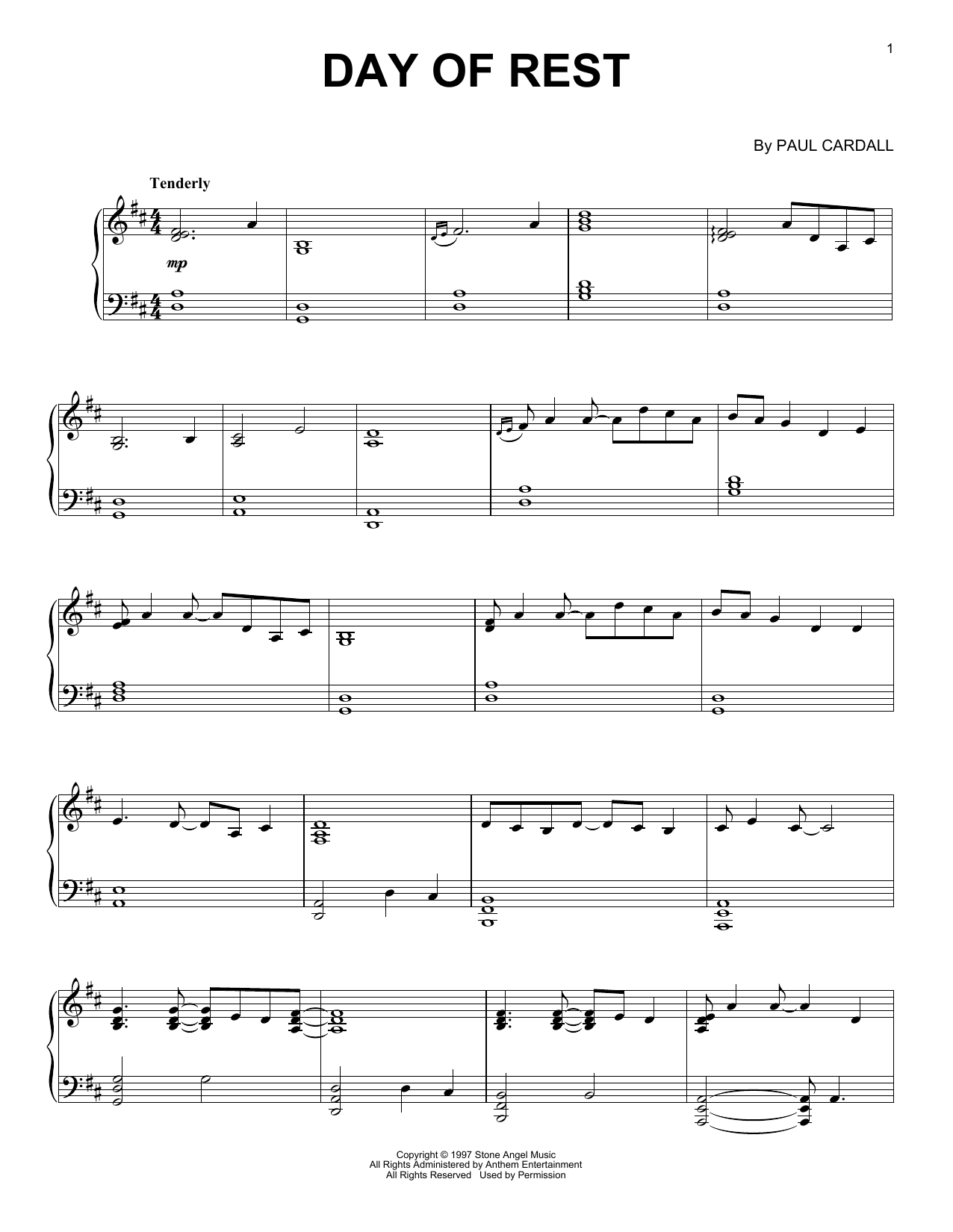 Download Paul Cardall Day Of Rest Sheet Music