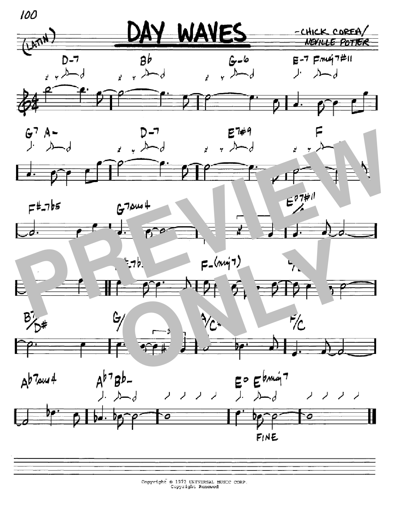 Download Chick Corea Day Waves Sheet Music