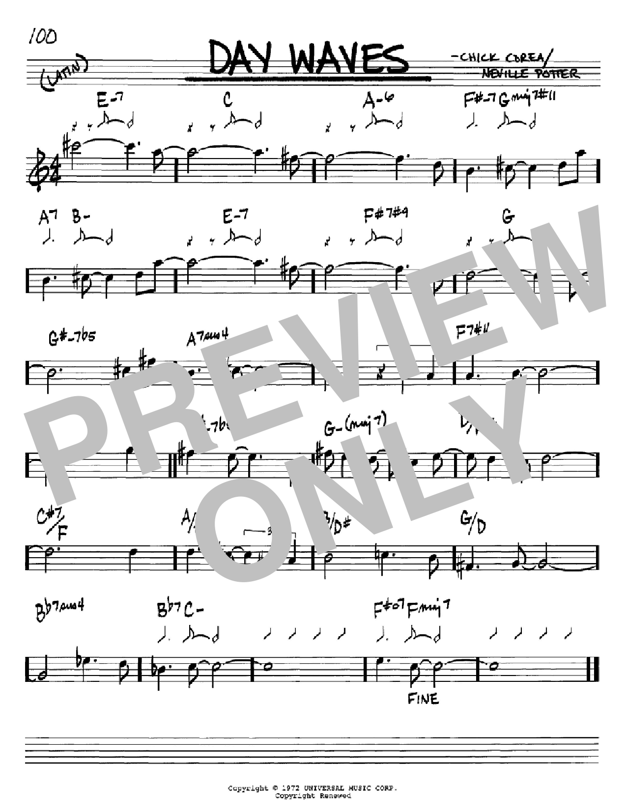 Download Chick Corea Day Waves Sheet Music