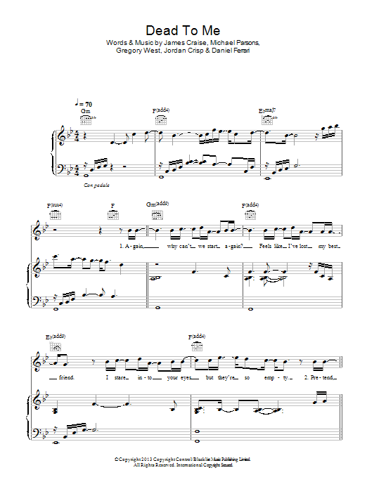 Download District 3 Dead To Me Sheet Music