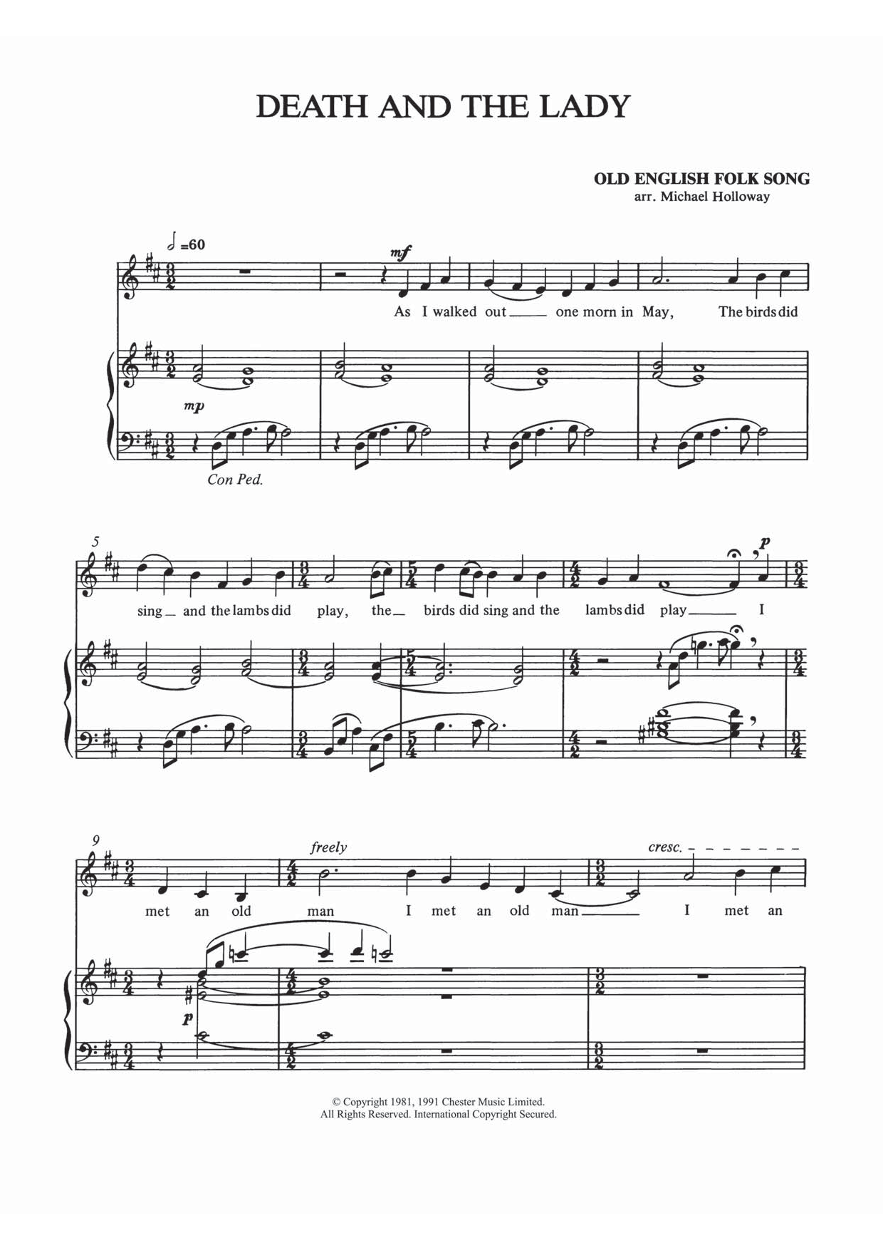 Download Traditional Death And The Lady Sheet Music