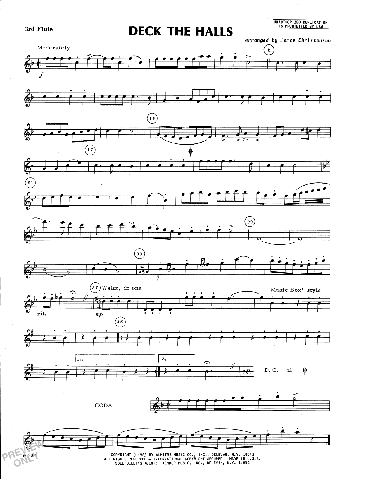 Download Traditional Deck the Halls (Flute Quartet) (arr. Ja Sheet Music