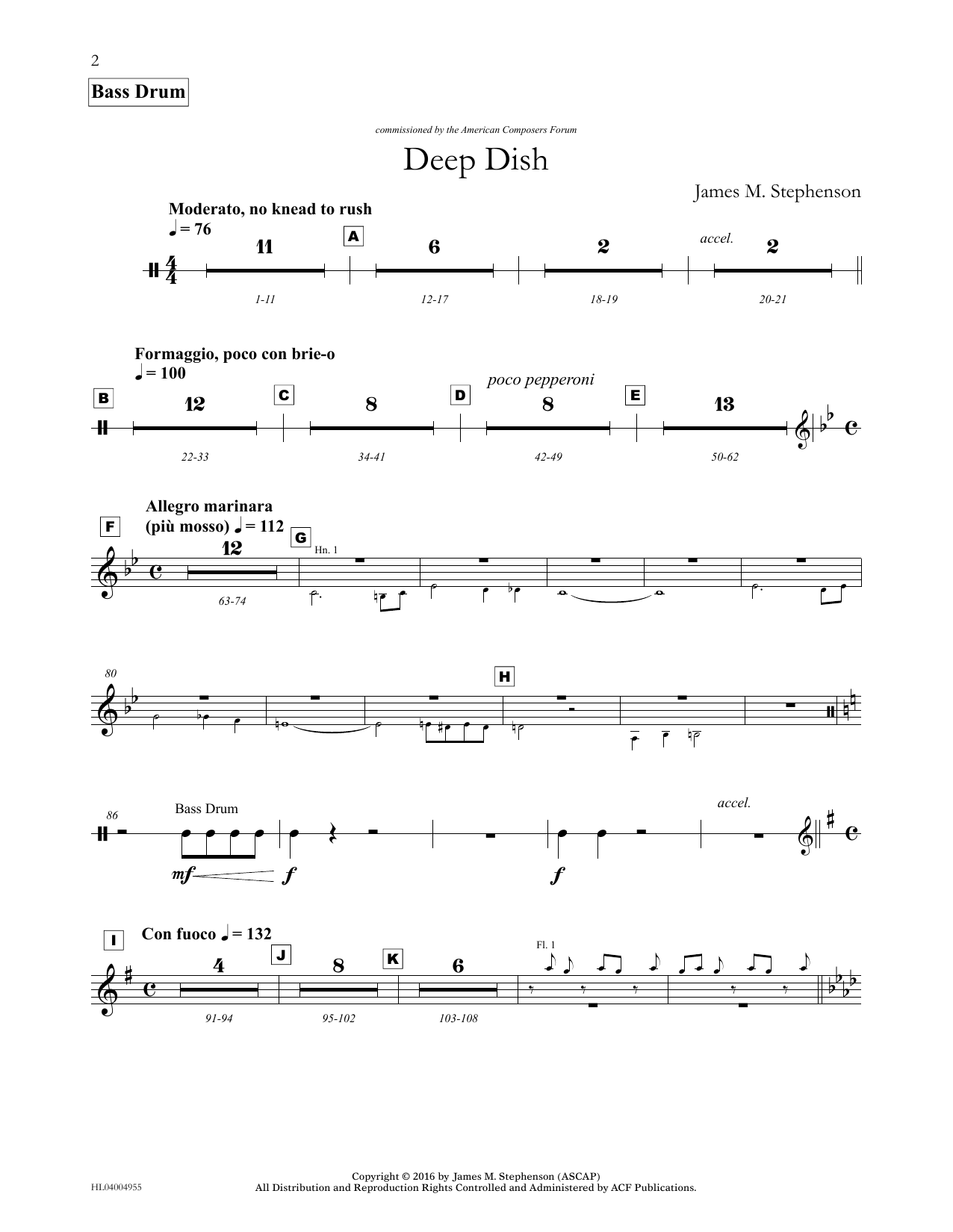 Download James (Jim) M. Stephenson Deep Dish - Percussion IV Sheet Music