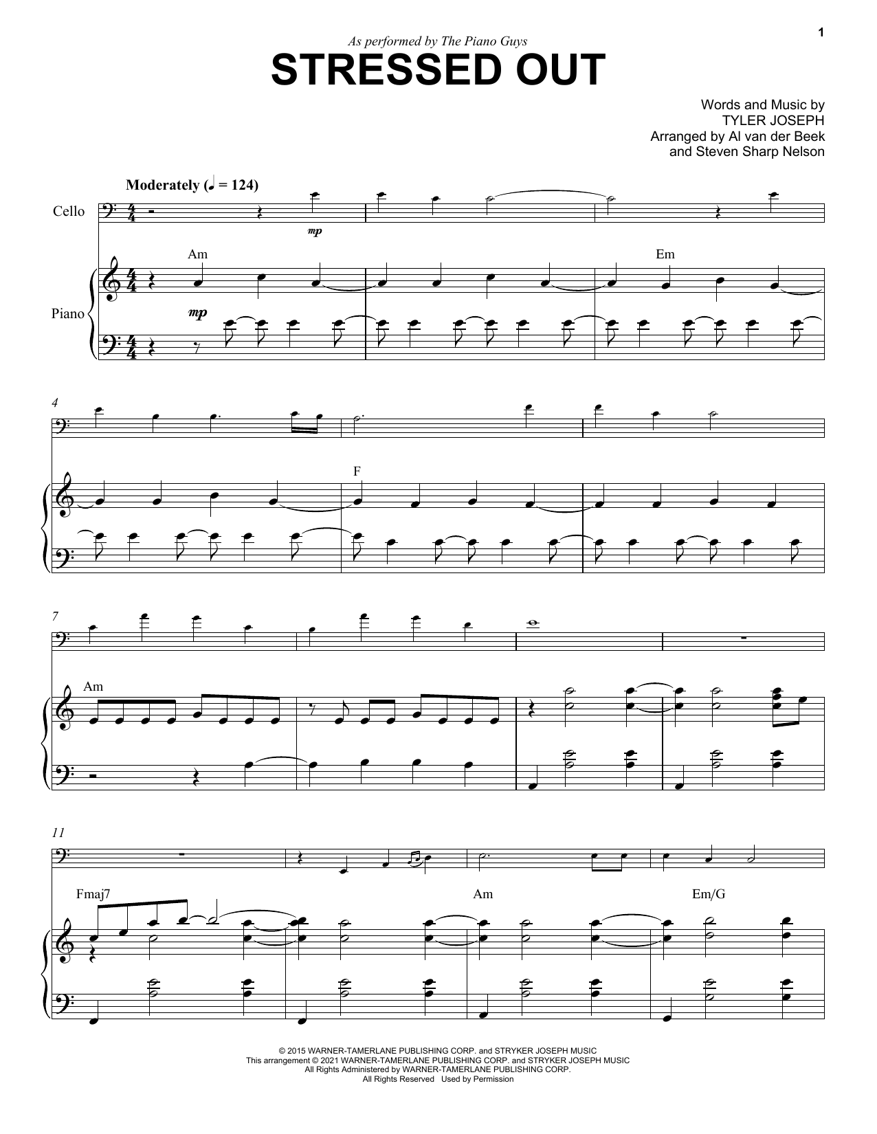 Download The Piano Guys (De)Stressed Out Sheet Music