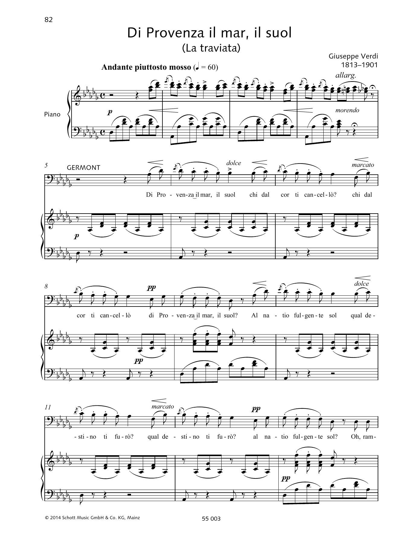 Download Giuseppe Verdi Di Provenza Il Mar, Il Suol Sheet Music