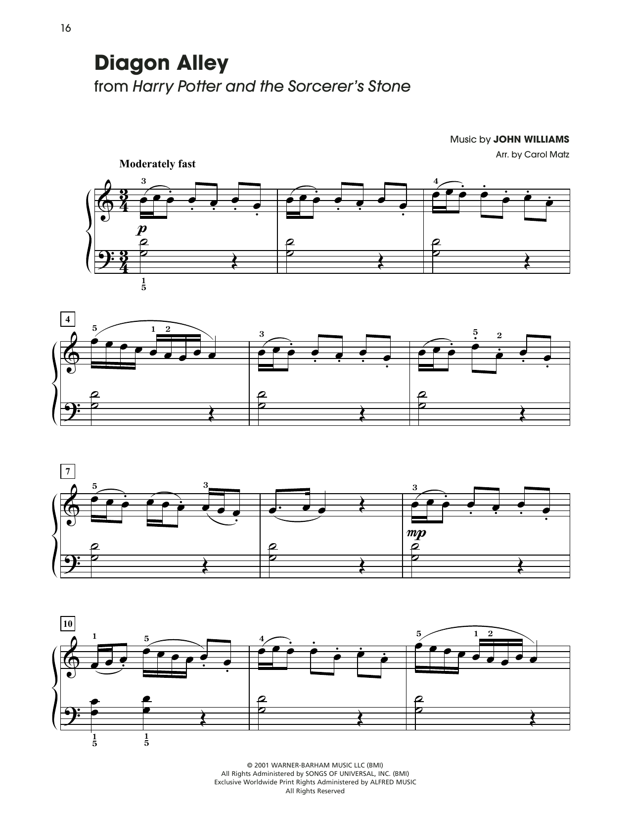 Download John Williams Diagon Alley (from Harry Potter) (arr. Sheet Music