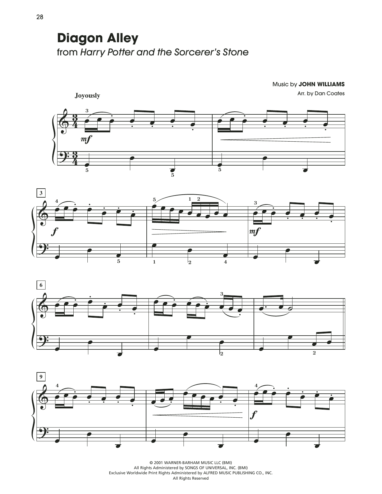 Download John Williams Diagon Alley (from Harry Potter) (arr. Sheet Music