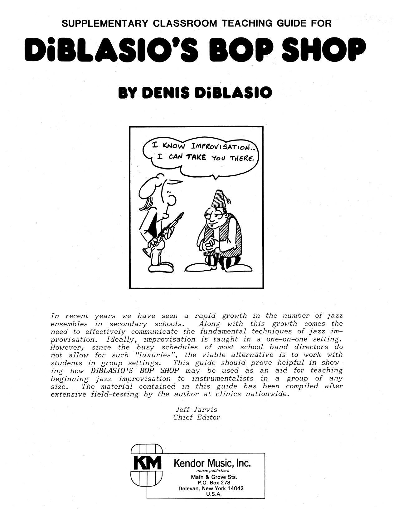 Download Denis DiBlasio Diblasio's Bop Shop Sheet Music