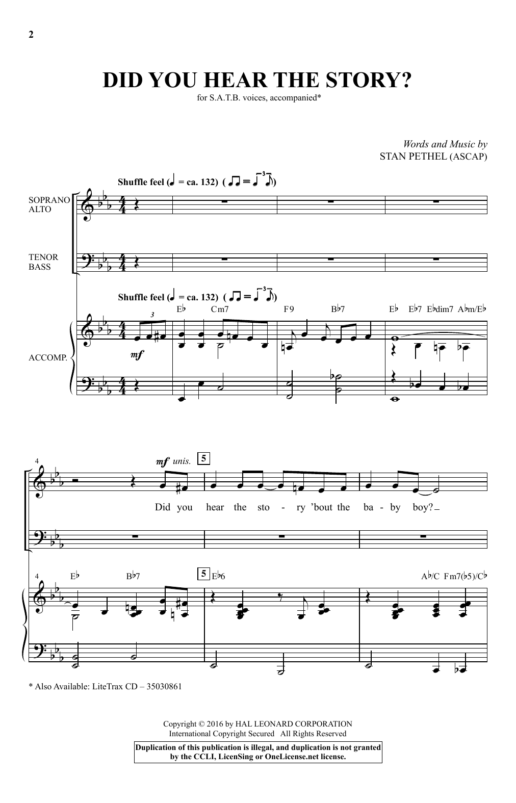 Download Stan Pethel Did You Hear The Story? Sheet Music
