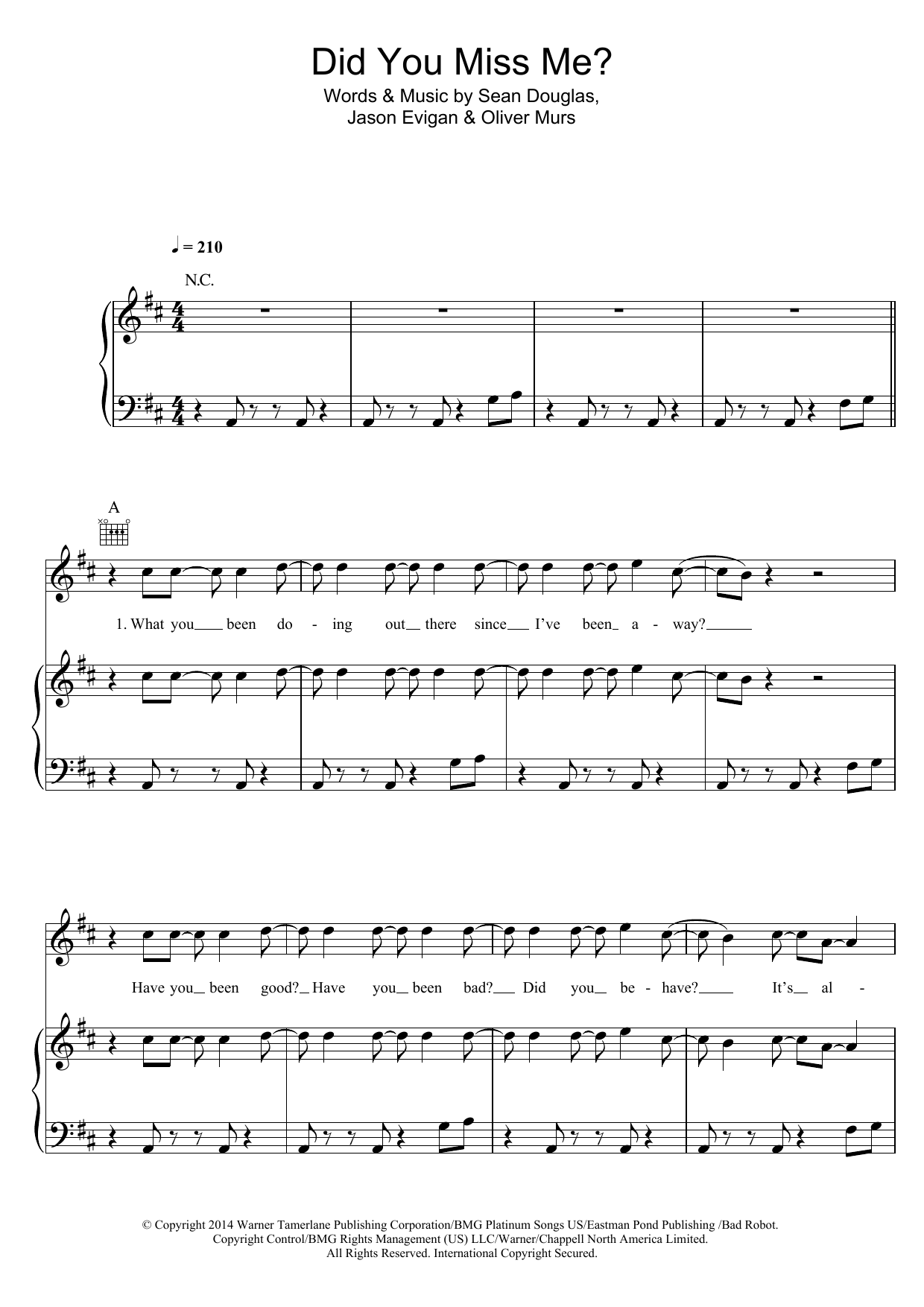 Download Olly Murs Did You Miss Me Sheet Music