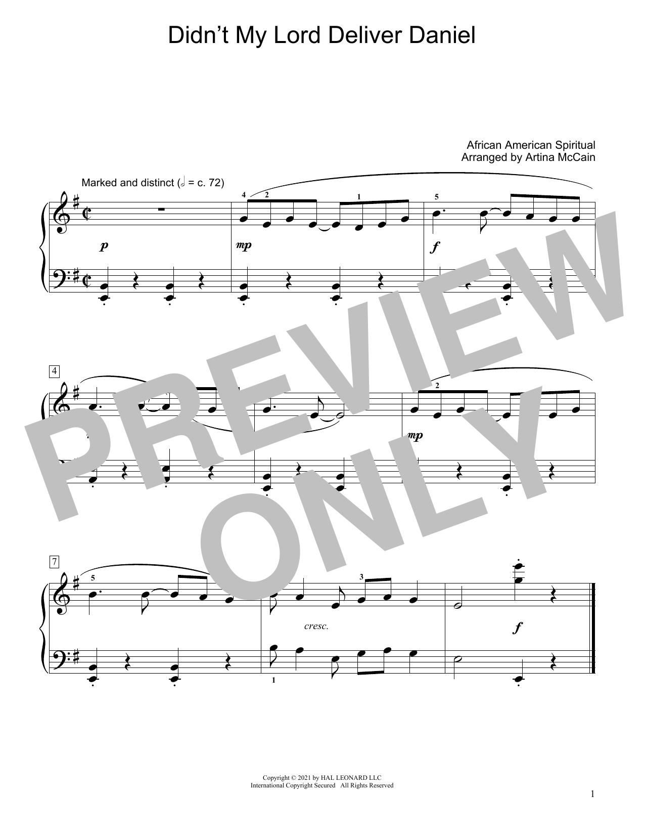 Download African-American Spiritual Didn't My Lord Deliver Daniel? (arr. Ar Sheet Music