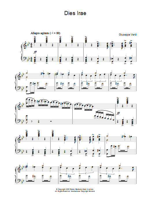 Download Giuseppe Verdi Dies Irae (from Requiem) Sheet Music