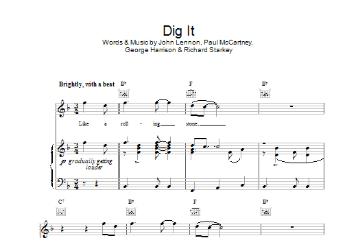 Download The Beatles Dig It Sheet Music