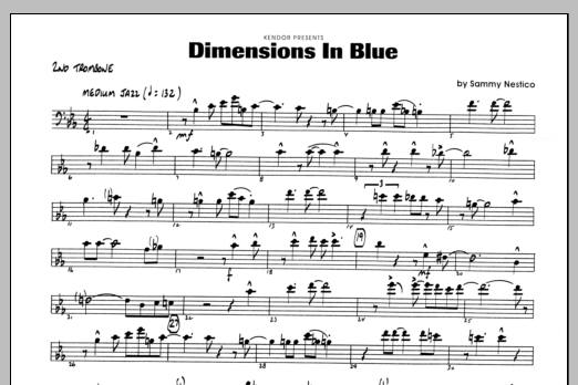 Download Sammy Nestico Dimensions In Blue - 2nd Trombone Sheet Music