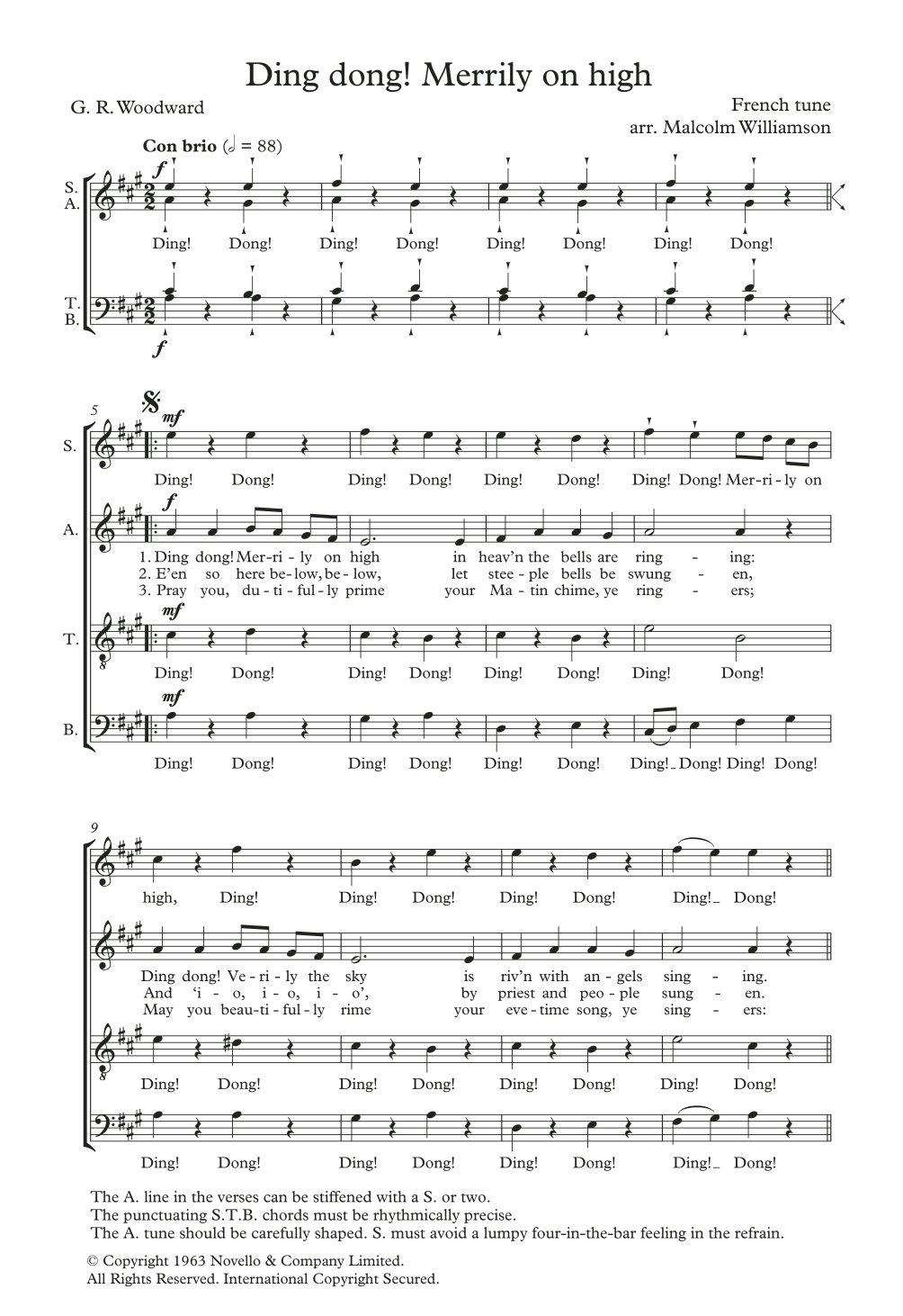 Download Traditional Ding Dong! Merrily On High (arr. Malcol Sheet Music