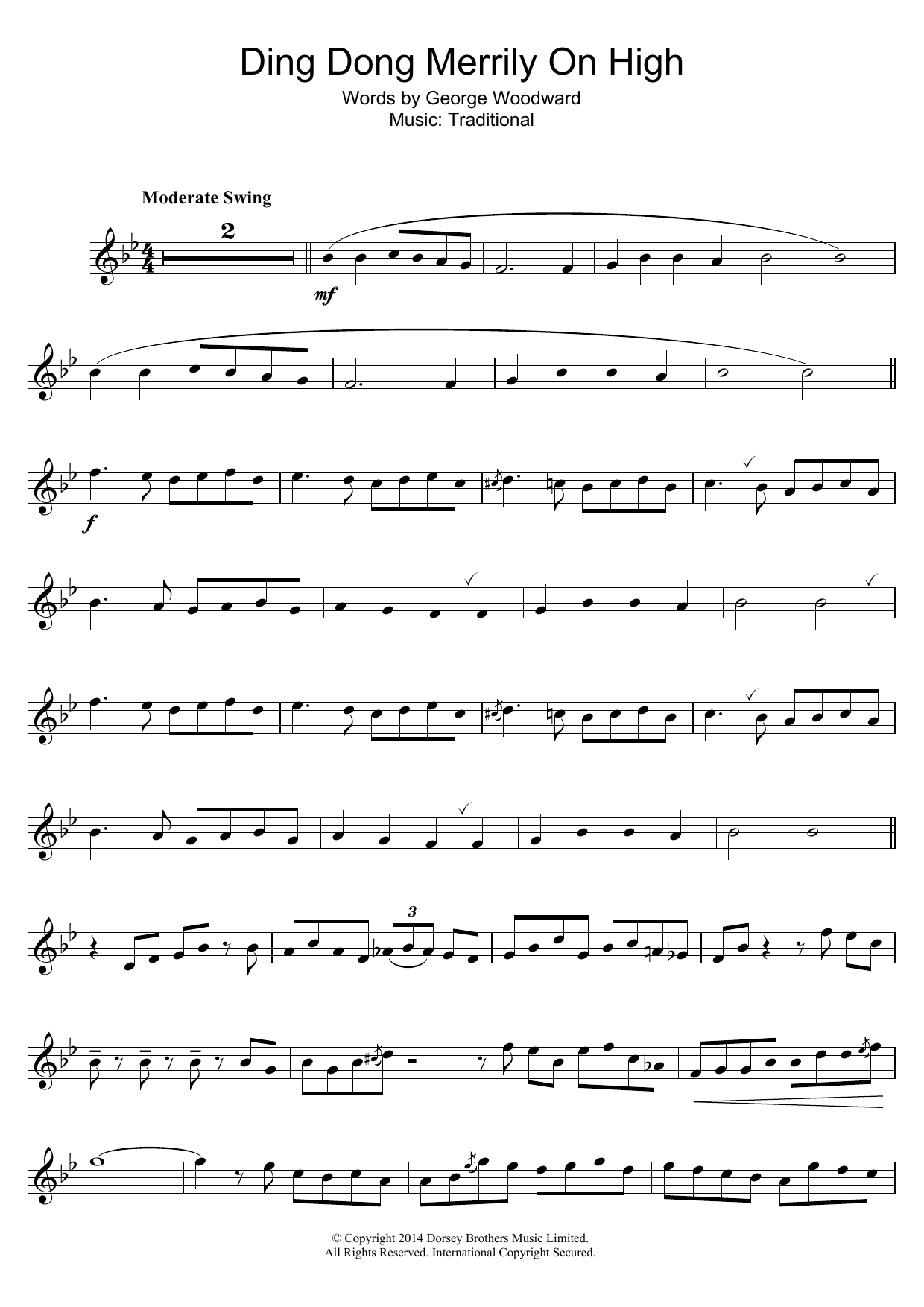 Download Christmas Carol Ding Dong! Merrily On High Sheet Music