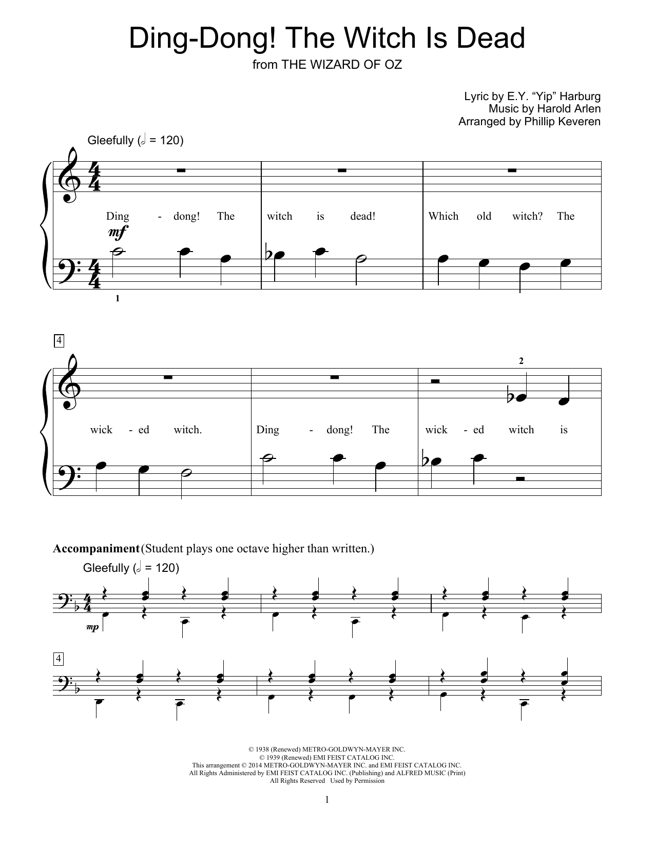 Download Phillip Keveren Ding-Dong! The Witch Is Dead Sheet Music