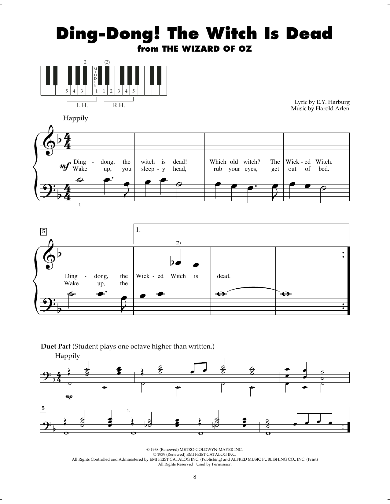 Download Harold Arlen Ding-Dong! The Witch Is Dead (from The Sheet Music