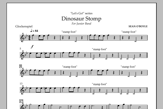 Download Sean O'Boyle Dinosaur Stomp - Glockenspiel Sheet Music