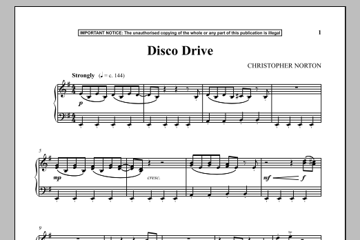Download Christopher Norton Disco Drive Sheet Music