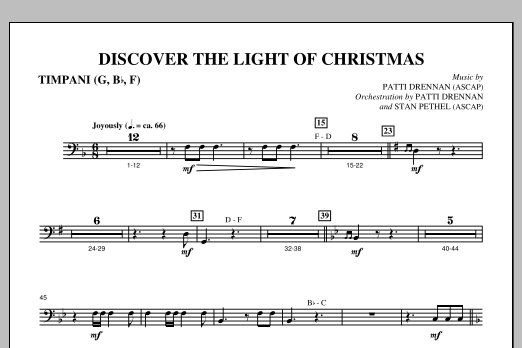 Download Patti Drennan Discover The Light Of Christmas - Timpa Sheet Music