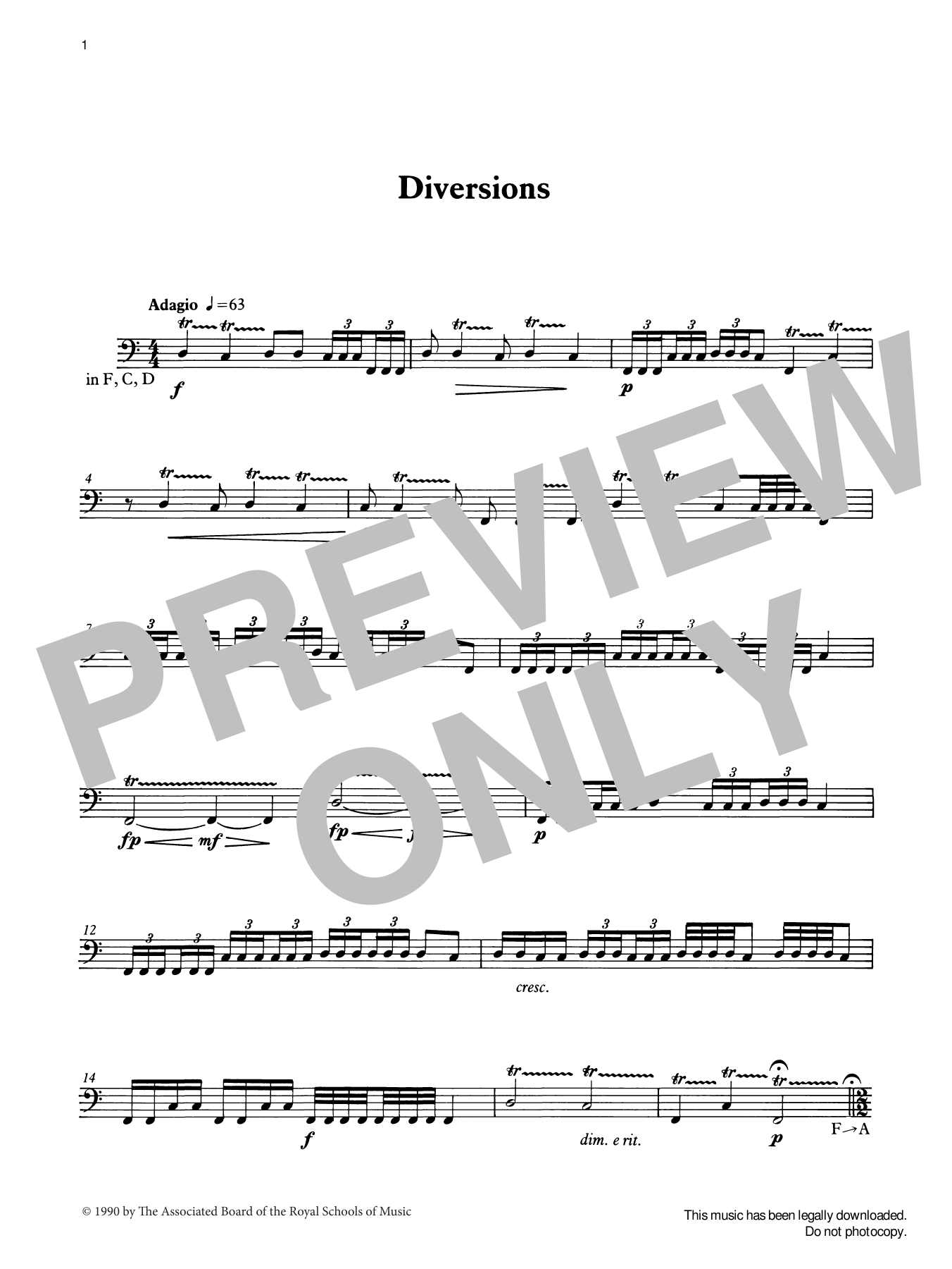 Download Ian Wright Diversions from Graded Music for Timpan Sheet Music