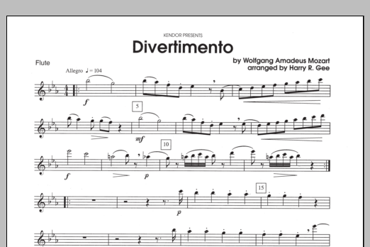 Download Harry Gee Divertimento - Flute Sheet Music