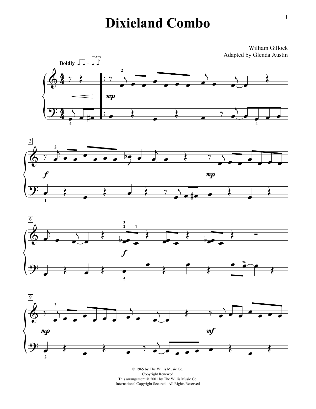 Download William Gillock Dixieland Combo (Simplified) (adapted b Sheet Music